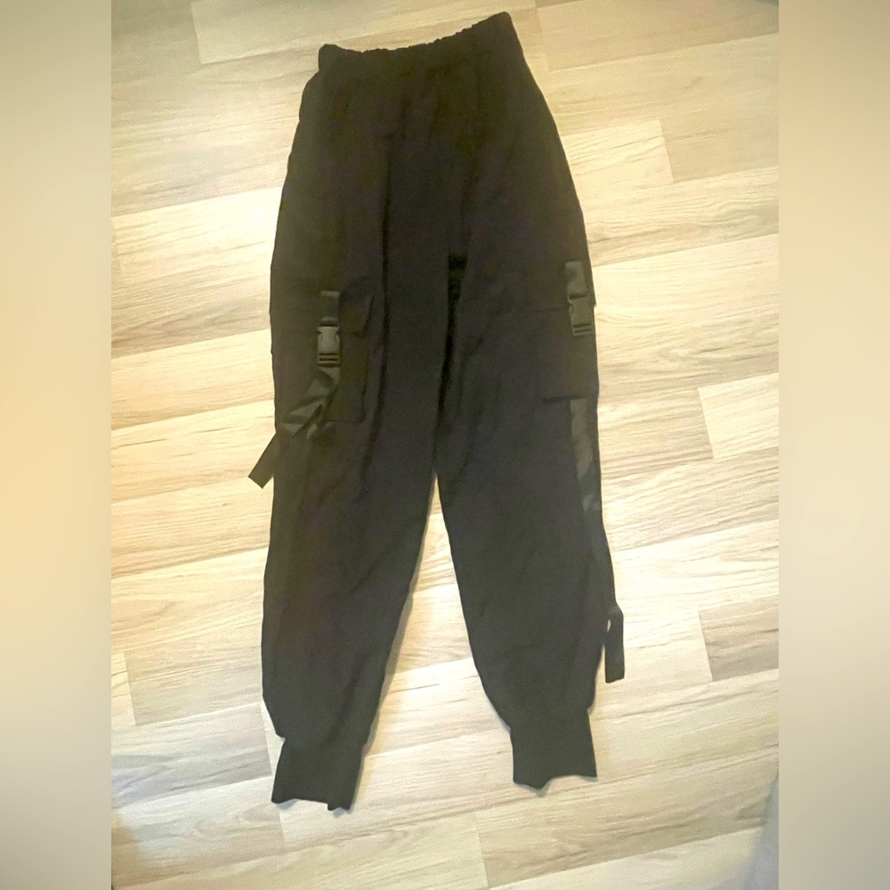 new cargo pants with buckles on side
